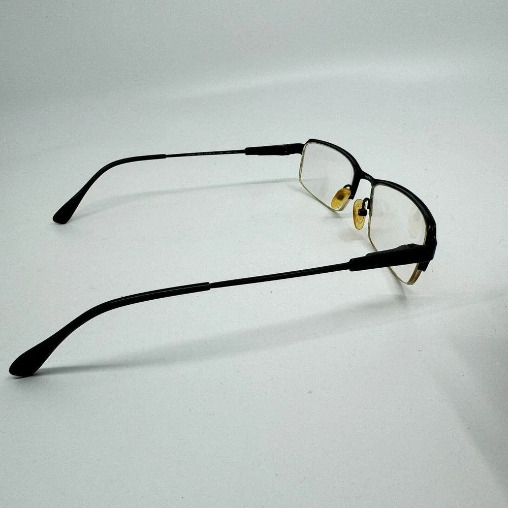 Safilo Elasta 7199T Black 0003‎ Semi Rim Titanium Eyeglasses 54-19-140 H10317